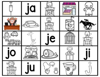 Ja je ji jo ju vamos ligar worksheet