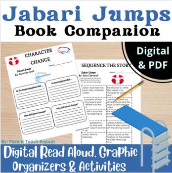 Preview of Jabari Jumps Book Companion Activities Read Aloud Graphic Organizers