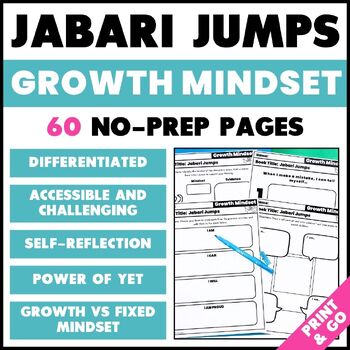Preview of Jabari Jumps Activities - Growth Mindset Activities - Growth vs Fixed Mindset