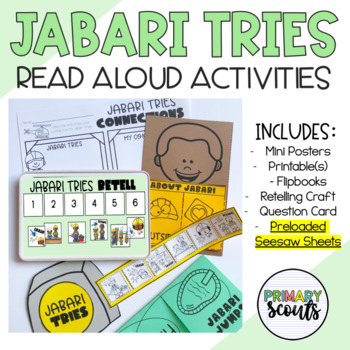 Preview of Jabari Tries interactive Read Aloud Activities, Seesaw Activities