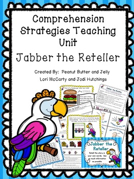 Preview of Jabber the Reteller - Reading comprehension strategy teaching unit - beanie baby