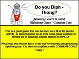 Jabberfly's Diphthong Bingo