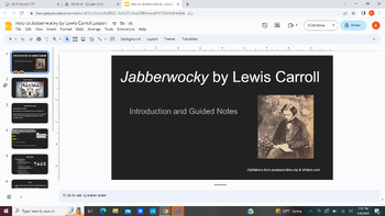 Preview of Jabberwocky Lesson