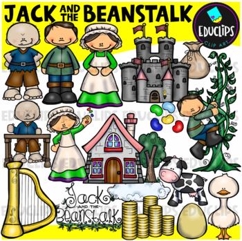 Preview of Jack And The Beanstalk Clip Art Set {Educlips Clipart}
