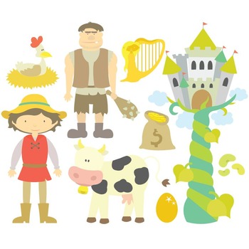 Preview of Jack And The Beanstalk Digital Clipart & Vector Set