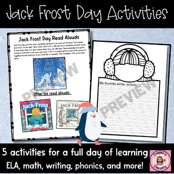 Preview of Jack Frost Day Activities - 12 Days of Christmas