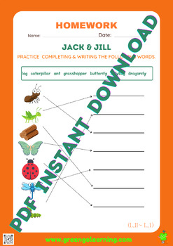 Preview of Jack & Jill's Homework Worksheet