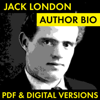 Preview of Jack London Author Study Worksheet, Jack London Biography, PDF & Google Drive