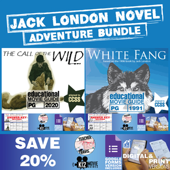 Jack London Movie Guide Bundle White Fang Call Of The Wild By Teachertravis