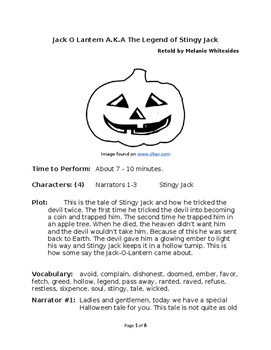 Preview of Jack O Lantern A.K.A. The Legend of Stingy Jack - Haunted Reader's Theater