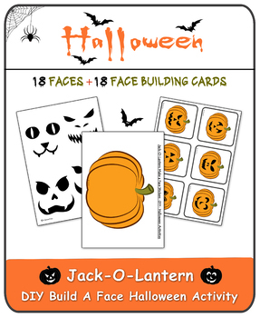Preview of Jack-O-Lantern Build A Face Halloween Activity