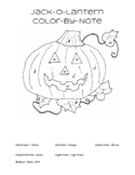 Jack-O-Lantern Color-By-Note