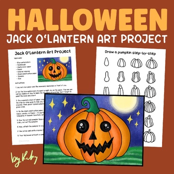 Jack O’Lantern In The Night - Halloween Art Project With Crayons