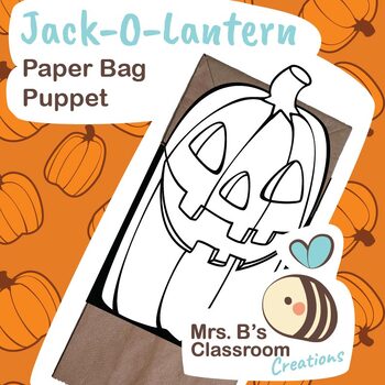 Jack-O-Lantern Pumpkin Paper Bag Puppet with Count and Color Candy