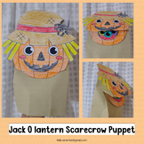 Jack O Lantern Puppet Halloween Scarecrow Craft Activities