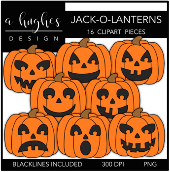 Jack O Lanterns Clipart Ashley Hughes Design By Ashley Hughes Design