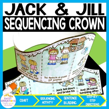 Preview of Jack and Jill Craft Nursery Rhyme Sequencing Hat Activity Heggerty Nursery Rhyme