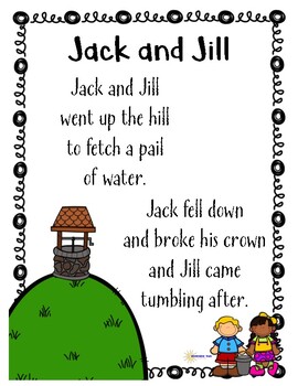 Jack and Jill Literacy Packet by Learning Fun for early elementary