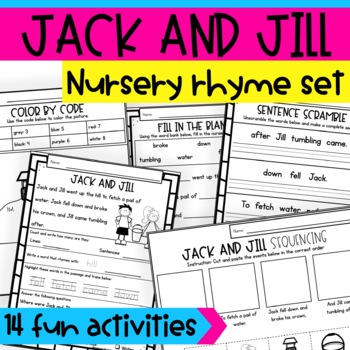 Preview of Jack and Jill Nursery Rhymes Activities and Crafts