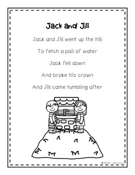 Jack and Jill - Nursery Rhyme Books by Blatchley's Kinder Friends