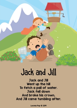 Jack and Jill Nursery Rhyme Worksheets and Activities by Lavinia Pop