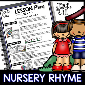 Jack and Jill Nursery Rhymes - Kindergarten Unit with Sub Plans | TPT