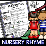 Jack and Jill Nursery Rhymes - Kindergarten Unit with Sub Plans