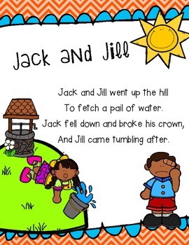 Jack And Jill Poem And Emergent Reader By Nikki Washington 