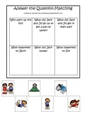 Jack and Jill themed Answer the Question printable game.  