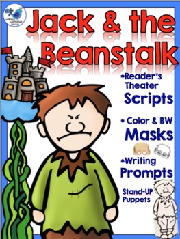 Preview of Jack and the Beanstalk Literacy Set - Scripts Masks and Printables