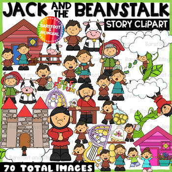 Preview of Jack and the Beanstalk Clipart - Fairytale Clipart - Story Set
