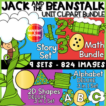 Preview of Jack and the Beanstalk Unit Clipart Bundle | Fairy Tale Clipart Bundle