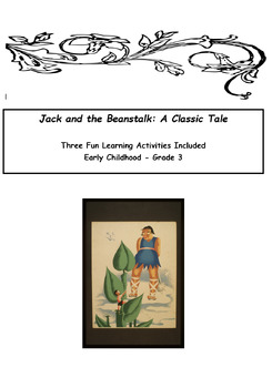 Preview of Jack and the Beanstalk Thematic/STEM Activity Pack Pre-K-Grade 3