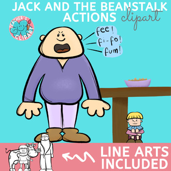 Preview of Jack and the Beanstalk actions and verbs Clip Art