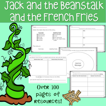Preview of Jack and the Beanstalk and the French Fries- Twisted Fairy Tale Companion Pack