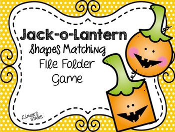 Preview of Jack-o-Lantern Shape Matching File Folder Game {Halloween}
