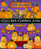 Jack-o'-Lantern Grins - Halloween Clip Art Download