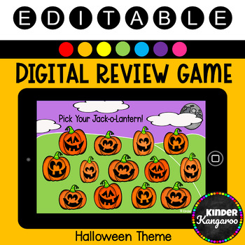 Preview of Jack-o-Lantern Review Game     FULLY CUSTOMIZABLE