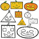 Jack-o-lantern Shapes Commercial Clipart