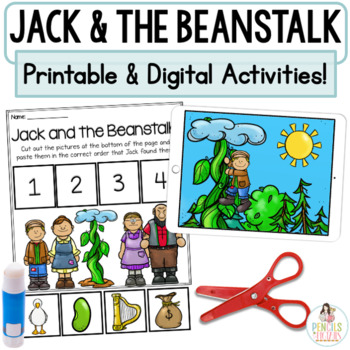 Preview of Jack & the Beanstalk | Digital Google™ Slides & Printable Retell Activities