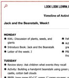 Jack & the Beanstalk: PreK-K Story Companion Activities