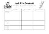 Jack & the Beanstalk - growing beans experiment observation sheet