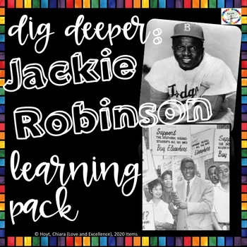 Preview of Jackie Robinson Black History Month Activity Learning Pack 3rd, 4th, 5th Grade