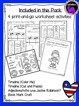 Jackie Robinson Activity Pack by Teacherbivore | TpT