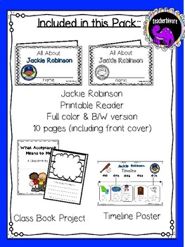 Jackie Robinson Activity Pack by Teacherbivore | TpT