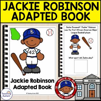 Preview of Jackie Robinson Adapted Book for Special Education