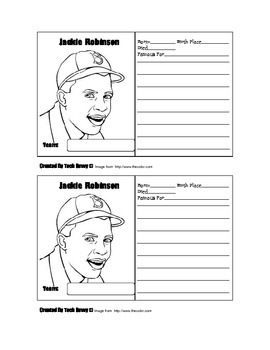 Preview of Jackie Robinson Baseball Card Template