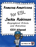 Jackie Robinson Biographical Article and Activities for ES