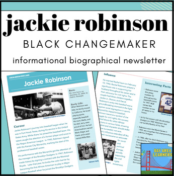 Preview of Jackie Robinson Biography Reading Comprehension Research- Black History Month