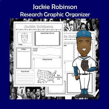 Jackie Robinson Biography Research Graphic Organizer | TPT
